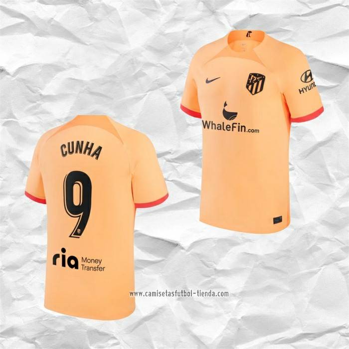 Camiseta Tercera Atletico Madrid Jugador Cunha 2022 2023